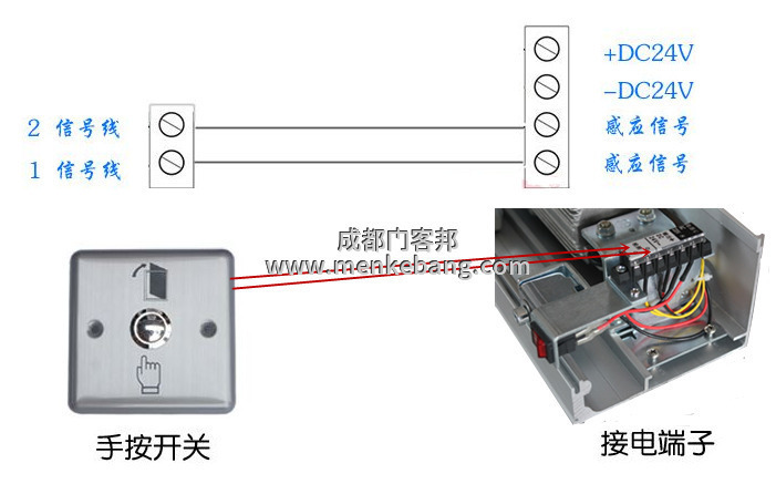 感應門出門開關怎么接,感應門加裝按鈕開關怎么接線 感應門出門開關怎么接,感應門加裝按鈕開關怎么接線